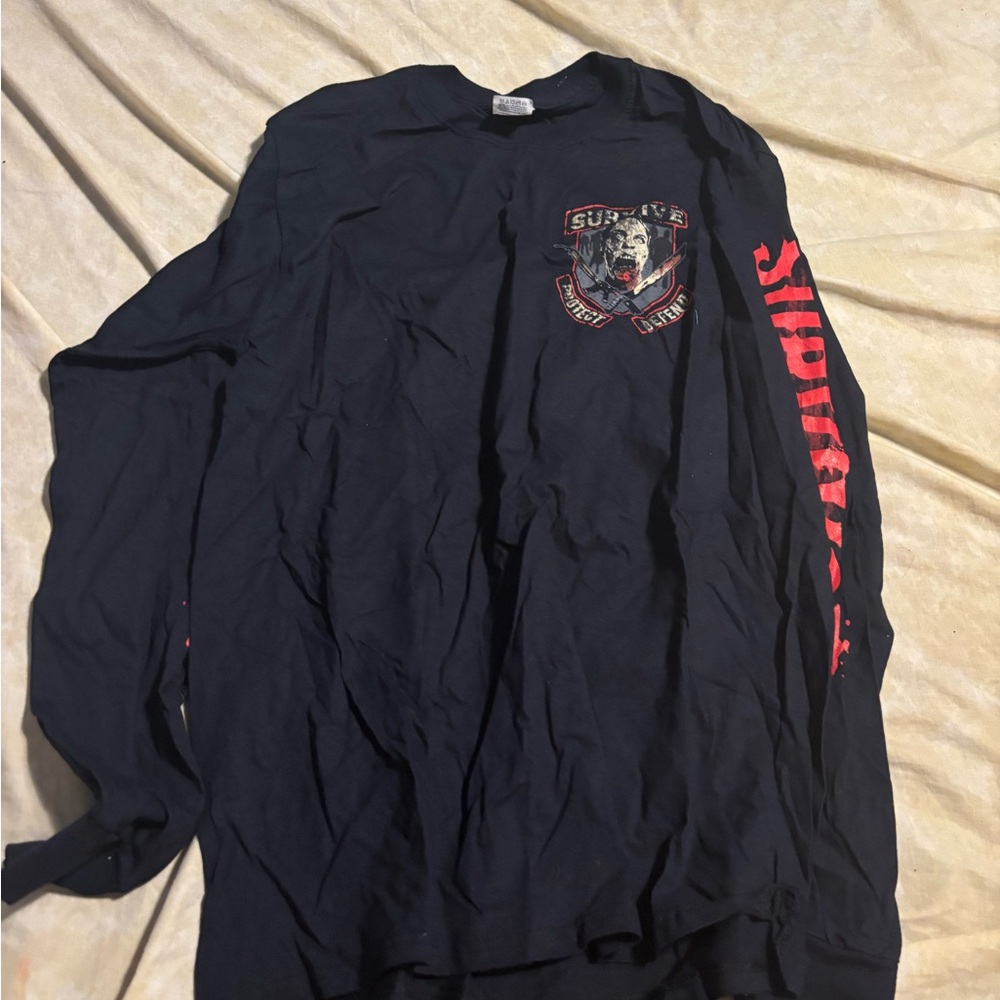 Jerzees Black Tee with Small Logo Neck Tag